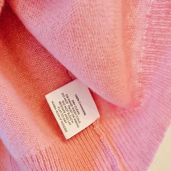 NEW White + Warren Essential cashmere easy sweatshirt in Pink - Picture 6 of 6